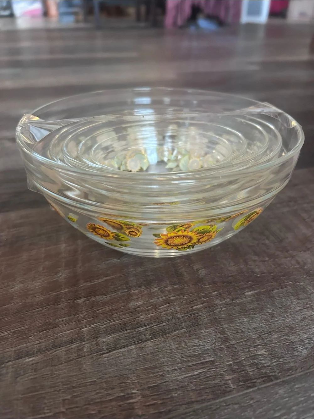 5 VTG Sunflower Nesting Bowls Durable Heat Resistant Kitchen Serving Dishes